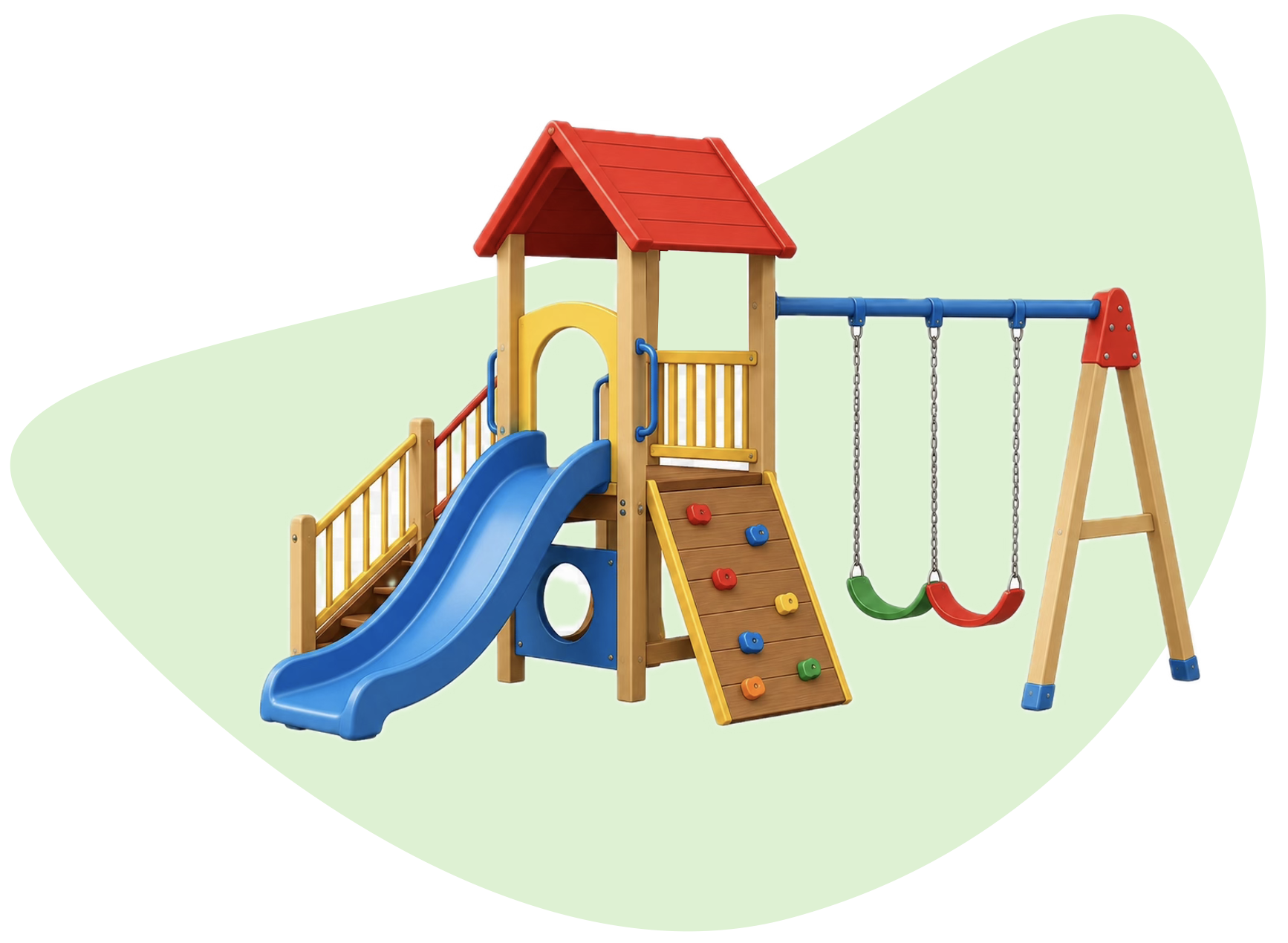 playground on green background